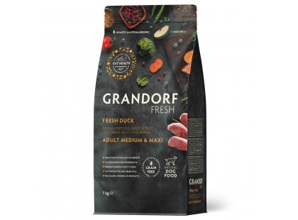 Фото - Grandorf (Грандорф) Fresh Duck & Sweet Potato Adult Medium & Maxi сухий корм для собак середніх й великих порід КАЧКА та БАТАТ сухий корм Grandorf (Грандорф) Fresh Duck & Sweet Potato Adult Medium & Maxi сухий корм для собак середніх й великих порід КАЧКА та БАТАТ