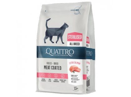 Фото - Quattro Cat Sterilised Extra Salmon сухой корм для стерилизованных кошек ЛОСОСЬ сухой корм Quattro Cat Sterilised Extra Salmon сухой корм для стерилизованных кошек ЛОСОСЬ