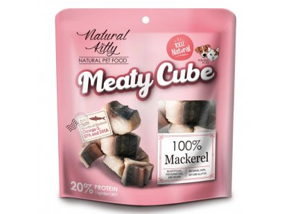 Фото - Natural Kitty Meaty Cube Mackerel ласощі для котів і собак СКУМБРІЯ ласощі Natural Kitty Meaty Cube Mackerel ласощі для котів і собак СКУМБРІЯ