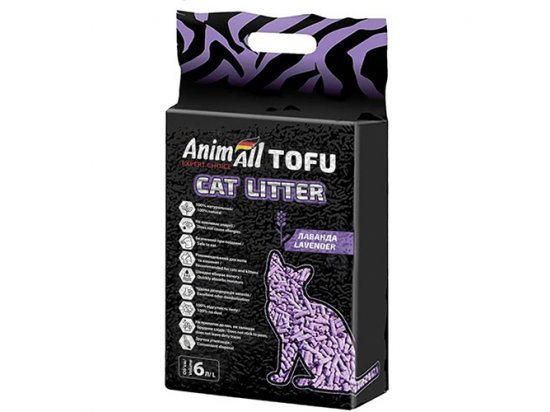 Фото - наповнювачі AnimAll TOFU (ТОФУ) СОЄВИЙ наповнювач у туалет для кішок ЛАВАНДА