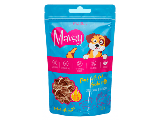 Фото - Mavsy Duck and Cod Sushi Rolls лакомство суши роллы для собак УТКА И ТРЕСКА лакомства Mavsy Duck and Cod Sushi Rolls лакомство суши роллы для собак УТКА И ТРЕСКА