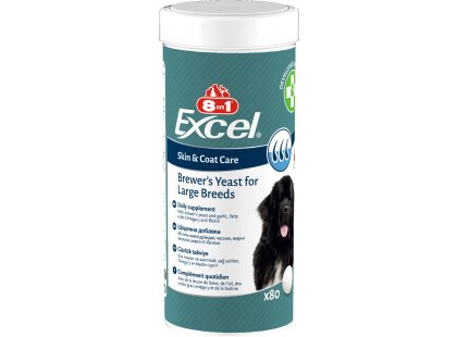 Фото 2 -  вітаміни та мінерали 8in1 (8в1) EXCEL BREVERS YEAST LARGE (ЕКСЕЛЬ БРЕВЕРС ДЖЕСТ ЛАРДЖ) пивні дріжджі для собак великих порід