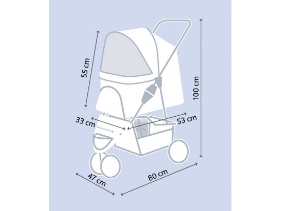 Фото 9 -  переноски, сумки, рюкзаки Trixie BUGGY Коляска для собак, черная