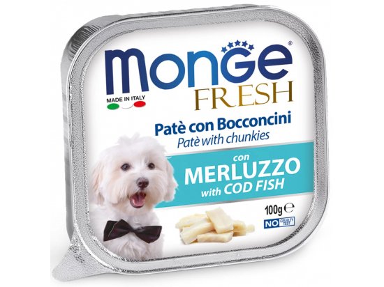 Фото - влажный корм (консервы) Monge Dog Fresh Adult Cod Fish влажный корм для собак ТРЕСКА, паштет