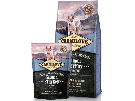 Фото - сухий корм Carnilove SALMON & TURKEY PUPPY (ЛОСОСЬ ТА ІНДИЧКА) корм для цуценят