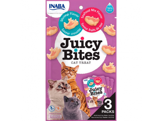 Фото - Inaba Cat Juicy Bites Shrimp and Seafood лакомство для кошек КРЕВЕТКИ и МОРЕПРОДУКТЫ лакомства Inaba Cat Juicy Bites Shrimp and Seafood лакомство для кошек КРЕВЕТКИ и МОРЕПРОДУКТЫ