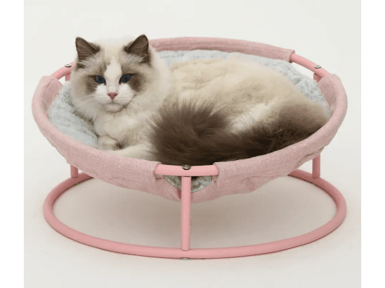 Фото - спальные места, лежаки, домики Misoko&Co (Мисоко и Ко) Pet Bed Round Plush складной круглый лежак для животных, плюш, РОЗОВЫЙ