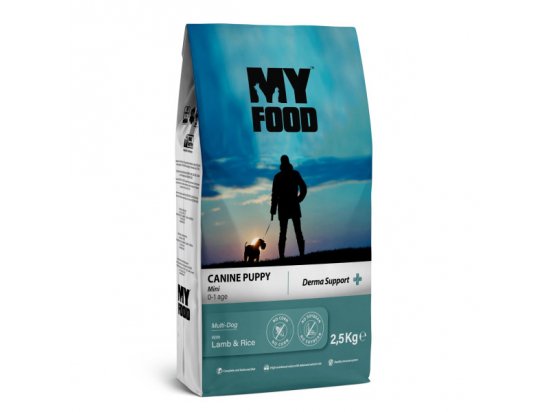 Фото - сухий корм MyFood (Майфуд) Puppy Mini with Lamb & Rice сухий корм для цуценят міні порід ЯГНЯ та РИС