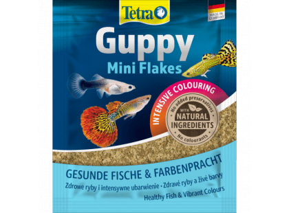 Фото - Tetra Guppy Mini Flakes Корм для рибок гуппі, пластівці корм для риб Tetra Guppy Mini Flakes Корм для рибок гуппі, пластівці