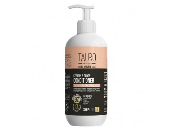 Фото - повседневная косметика Tauro (Тауро) Pro Line Ultra Natural Care Keratin & Gloss Conditioner кератиновый кондиционер для шерсти собак и кошек