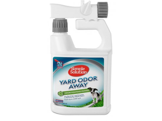 Фото - удаление запахов и пятен Simple Solution YARD ODOR AWAY! Средство для нейтрализации запахов мочи и кала на садовых участках и газоне, концентрат