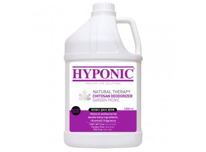 Фото - удаление запахов и пятен Hyponic Chitosan Deodorizer Garden Picnic Scent дезодорант антибактериальный хитозановый от запахов животных в доме САДОВЫЙ ПИКНИК