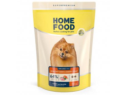 Фото - сухий корм Home Food (Хоум Фуд) Dog Adult Mini Turkey & Salmon корм для собак дрібних порід, здорова шкіра та блиск шерсті ІНДИЧКА та ЛОСОСЬ