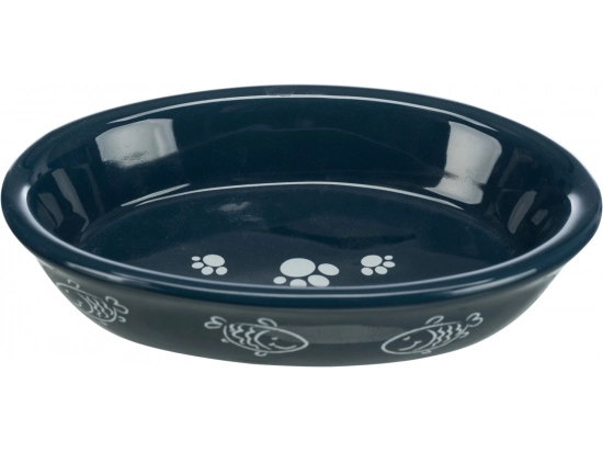 Фото - миски, поилки, фонтаны Trixie Cat Ceramic Bowl - Миска керамическая овальная (24495)