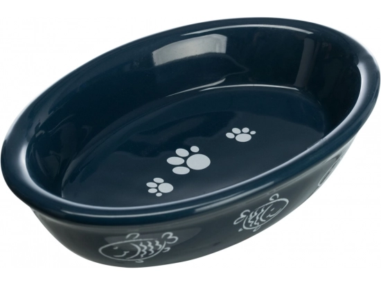 Фото - миски, поилки, фонтаны Trixie Cat Ceramic Bowl - Миска керамическая овальная (24495)