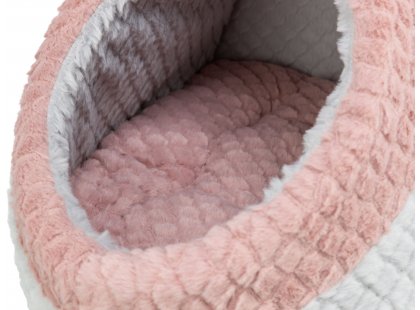 Фото 5 -  лежаки, матрасы, коврики и домики Trixie Kaline Mio домик для собак и кошек, серый/розовый