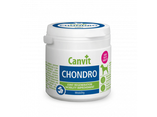 Фото - хондропротектори Canvit Chondro (Хондро) таблетки з глюкозаміном та хондроїтином для собак вагою до 25 кг