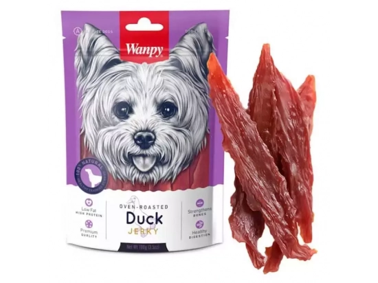 Фото - Wanpy (Ванпі) Duck Jerky ласощі для собак, ФІЛЕ КАЧКИ В'ЯЛЕНЕ ласощі Wanpy (Ванпі) Duck Jerky ласощі для собак, ФІЛЕ КАЧКИ В'ЯЛЕНЕ