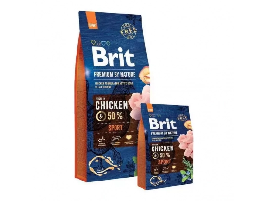 Фото - сухой корм Brit Premium Dog Sport Chicken сухой корм для активных собак КУРИЦА