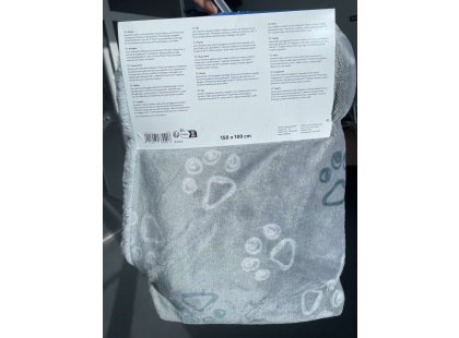 Фото 5 -  лежаки, матраси, килимки та будиночки Trixie Jimmy плюшева ковдра для котів і собак, світло-сіра