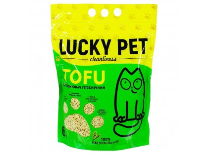 Фото - наповнювачі Lucky Pet Tofu Соєвий наповнювач для котячого туалету ЗЕЛЕНИЙ ЧАЙ