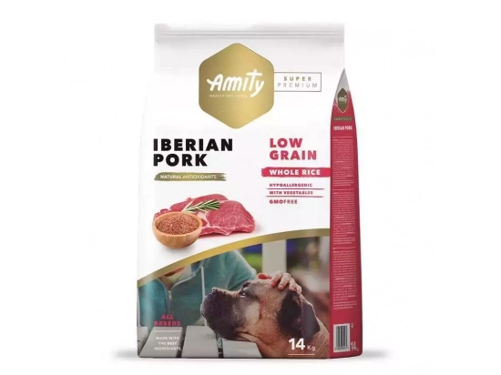 Фото - сухой корм Amity (Амити) Super Premium Low Grain Adult Iberian Pork сухой низкозерновой корм для взрослых собак всех пород ИБЕРИЙСКАЯ СВИНЬЯ