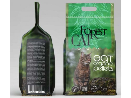 Фото - наполнители Forest Cat OAT Organic Pellets овсяный впитывающий наполнитель для кошек и грызунов