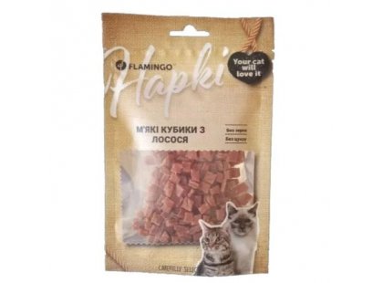 Фото - Flamingo Лакомство для кошек МЯГКИЕ КУБИКИ ИЗ ЛОСОСЯ лакомства Flamingo Лакомство для кошек МЯГКИЕ КУБИКИ ИЗ ЛОСОСЯ
