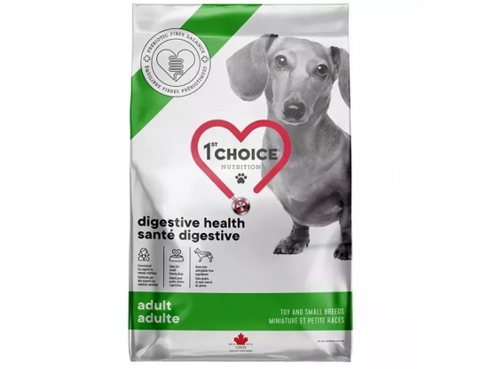 Фото - сухой корм 1st Choice (Фест Чойс) DIGESTIVE HEALTH TOY & SMALL беззерновой корм для собак мини и малых пород с чувствительным пищеварением