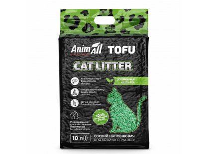 Фото 4 -  наполнители AnimAll TOFU (ТОФУ) СОЕВЫЙ наполнитель в туалет для кошек ЗЕЛЕНЫЙ ЧАЙ