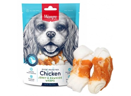 Фото - Wanpy Chicken Jerky & Rawhide Wraps ласощі для собак КІСТКА З В’ЯЛЕНОЇ КУРКИ ласощі Wanpy Chicken Jerky & Rawhide Wraps ласощі для собак КІСТКА З В’ЯЛЕНОЇ КУРКИ