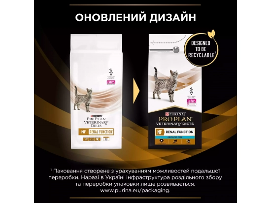 Фото - ветеринарные корма Purina Pro Plan (Пурина Про План) Veterinary Diets NF Renal Function Advanced Care лечебный корм для кошек для поддержания функции почек