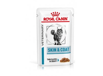 Фото - ветеринарные корма Royal Canin SKIN & COAT лечебные консервы для кошек для поддержания здоровья кожи и шерсти