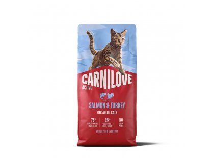 Фото 11 -  сухой корм Carnilove Active Salmon & Turkey сухой беззерновой корм для кошек ЛОСОСЬ и ИНДЕЙКА
