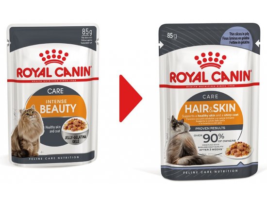 Фото - вологий корм (консерви) Royal Canin HAIR & SKIN Care in JELLY корм для котів