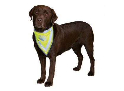 Фото 5 -  одежда Trixie Светоотражающая бандана для собак