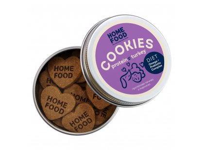 Фото 4 -  лакомства Home Food Cookies Protein Turkey протеиновое печенье для собак  ИНДЕЙКА