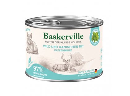 Фото 2 -  влажный корм (консервы) Baskerville Holistiс консервы для кошек ОЛЕНИНА - КРОЛИК И КОШАЧЬЯ МЯТА