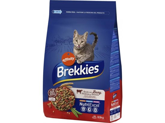 Фото - сухой корм Brekkies Cat BEEF сухой корм для кошек ГОВЯДИНА