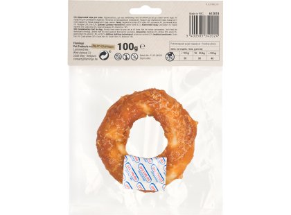 Фото 2 -  лакомства Flamingo Лакомство для собак ЖЕВАТЕЛЬНОЕ КОЛЬЦО ОБВЕРНУТОЕ МЯСОМ КУРИЦЫ