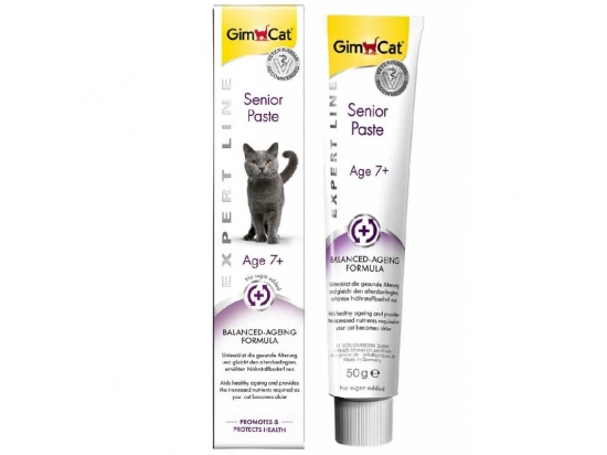 Фото - ласощі Gimcat SENIOR 7+ PASTE (СЕНЬОР 7+ ПАСТА) ласощі для кішок похилого віку