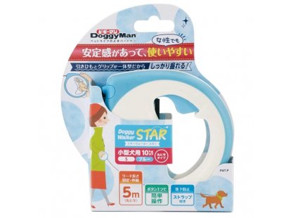Фото 2 -  рулетки DoggyMan Retractable Lead Star поводок-рулетка для собак, голубой
