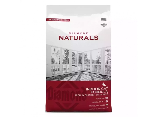 Фото - Diamond (Даймонд) NATURALS INDOOR CAT CHICKEN & RICE FORMULA сухой корм для кошек, живущих в помещении КУРИЦА и РИС сухой корм Diamond (Даймонд) NATURALS INDOOR CAT CHICKEN & RICE FORMULA сухой корм для кошек, живущих в помещении КУРИЦА и РИС