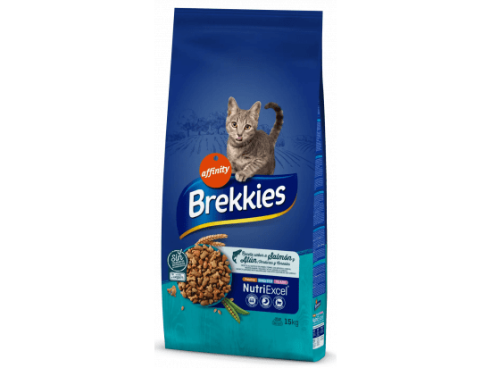 Фото - сухой корм Brekkies Cat Salmon and Tuna сухой корм для кошек ЛОСОСЬ и ТУНЕЦ