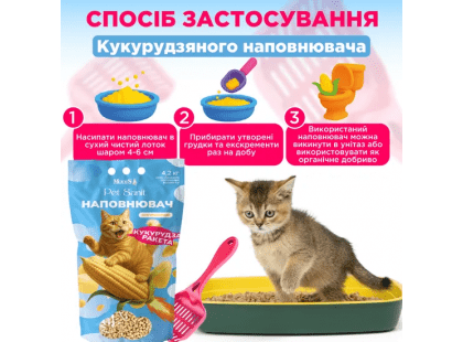 Фото 3 -  наповнювачі Modes PetSanit кукурудзяний наповнювач для котячого туалету