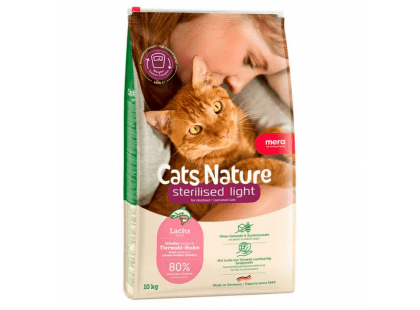 Фото 2 -  сухой корм Mera Nature Sterilised Light Adult Salmon сухой корм для стерилизованных кошек ЛОСОСЬ