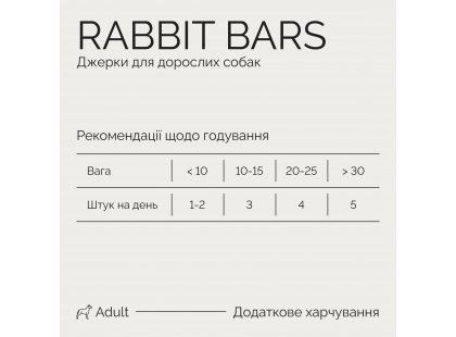 Фото 7 -  лакомства Savory Bars With Rabbit лакомство для собак БАТОНЧИКИ С КРОЛИКОМ