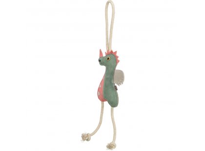 Фото 2 -  игрушки Trixie Dragon on Rope игрушка из кожи для собак ДРАКОН НА ВЕРЕВКЕ (35996)