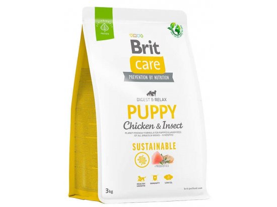 Фото - сухой корм Brit Care Dog Sustainable Puppy Chicken & Insect сухой корм для щенков КУРИЦА и НАСЕКОМЫЕ