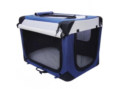 Фото - клітки, вольєри Senful Pet Soft Crate м'яка клітка для собак із флісовим килимком і чохлом, синьо-сіра